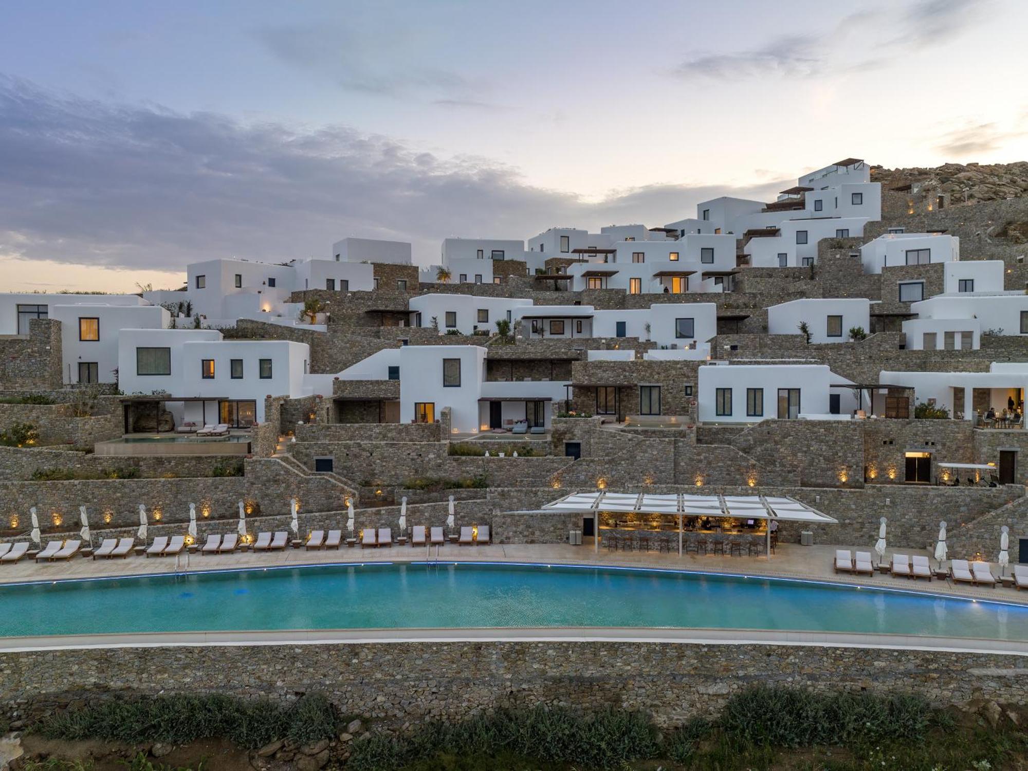 ホテル Cali Mykonos カラファティス エクステリア 写真